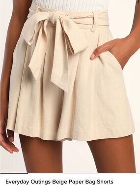 Lulus Everyday Outings Paper Bag Shorts